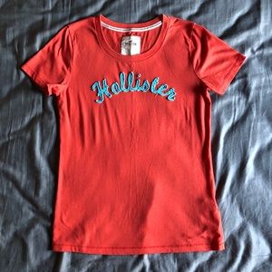 Hollister orange short sleeve shirt